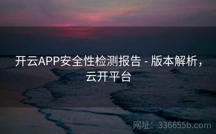 开云APP安全性检测报告 - 版本解析，云开平台